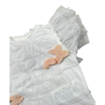 Miss Grant T-Shirt Girocollo Tinta Unita con Applicazioni per Bambina MG1335XJ BIANCO MISS GRANT 