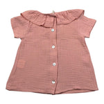 Babyvip T-Shirt Tinta Unita con Colletto per Neonata T1556 SALMONE BABYVIP 