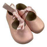 Gallucci Schlichte Ballerinas mit rosa Schnürsenkeln für Baby-Mädchen