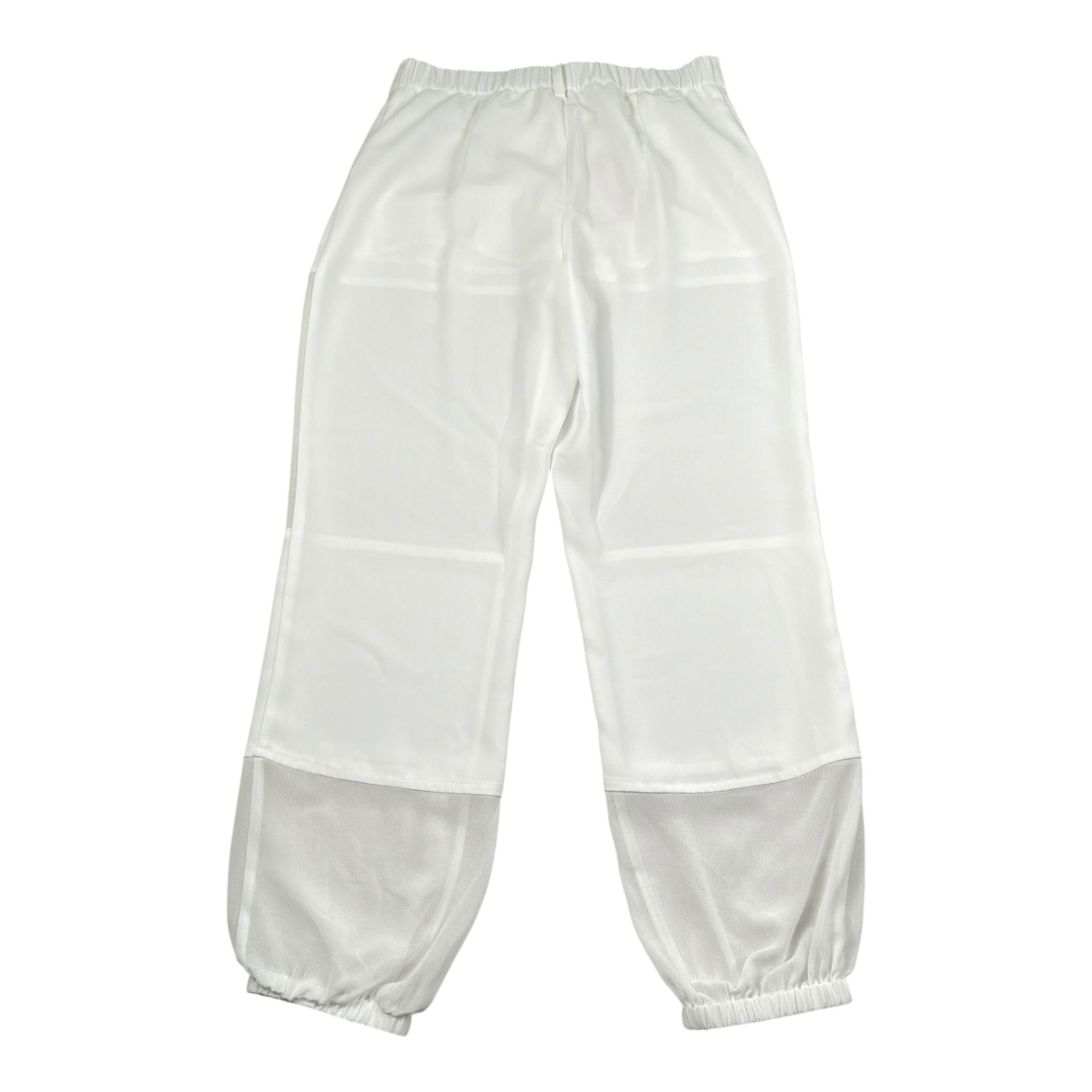 Liu Jo Pantalone Tinta Unita con Elastico In Vita E Trasparenze per Bambina GA5212X BIANCO LIU JO 