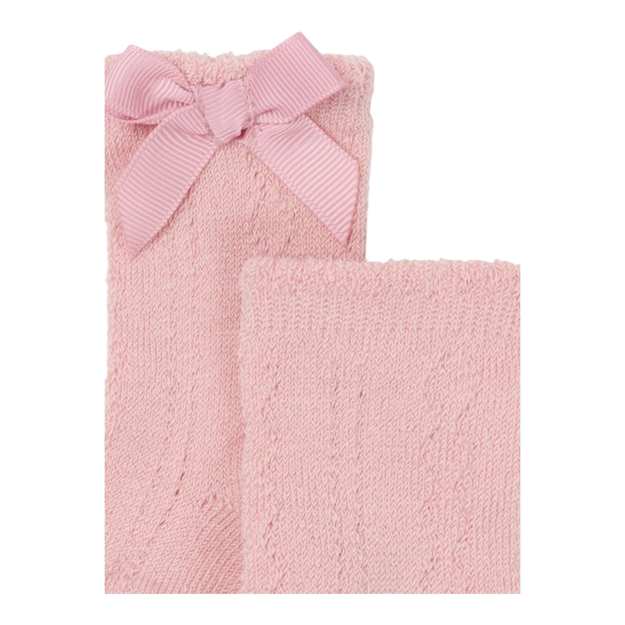 MAYORAL calzini tinta unita con fiocchetto Rosa per Neonata 9595 ROSA MAYORAL 