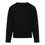 JOHN RICHMOND maglia girocollo tinta unita con stampa logo Nero per Bambina RBA24161MA NERO JOHN RICHMOND 