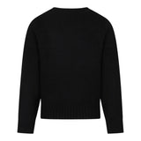 JOHN RICHMOND maglia girocollo tinta unita con stampa logo Nero per Bambina RBA24161MA NERO JOHN RICHMOND 