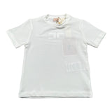 Elisabetta Franchi T-Shirt Girocollo Tinta Unita con Stampa per Bambina EGTS091 BIANCO ELISABETTA FRANCHI 