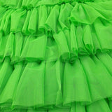 Y-Clu Abito Tinta Unita con Balze per Bambina Y19170 VERDE Y-CLU 