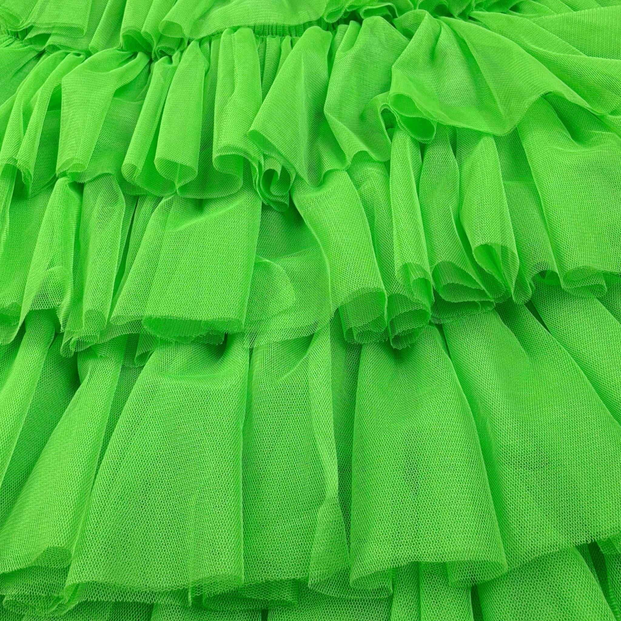 Y-Clu Abito Tinta Unita con Balze per Bambina Y19170 VERDE Y-CLU 