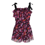 Fun & Fun Tutina A Bretelline Tinta Unita con Fantasia Fuxia per Bambina
