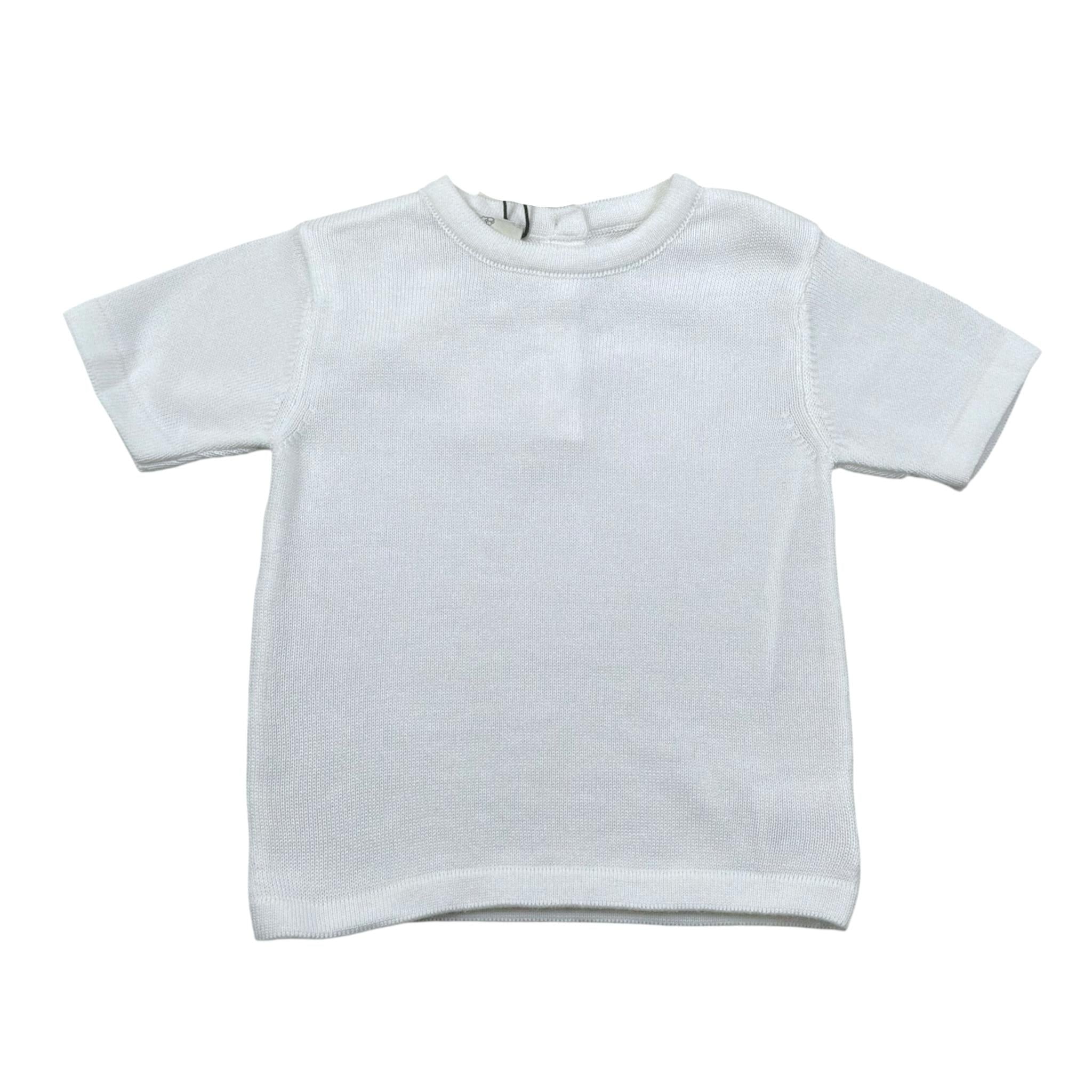 Maglifici di Verona T-Shirt In Maglia Tinta Unita per Neonata 045341 BIANCO MAGLIFICI DI VERONA 
