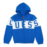 GUESS maglia tinta unita con stampa zip e cappuccio Cobalto per Neonato N4YR01Z2HH0XN COBALTO GUESS 