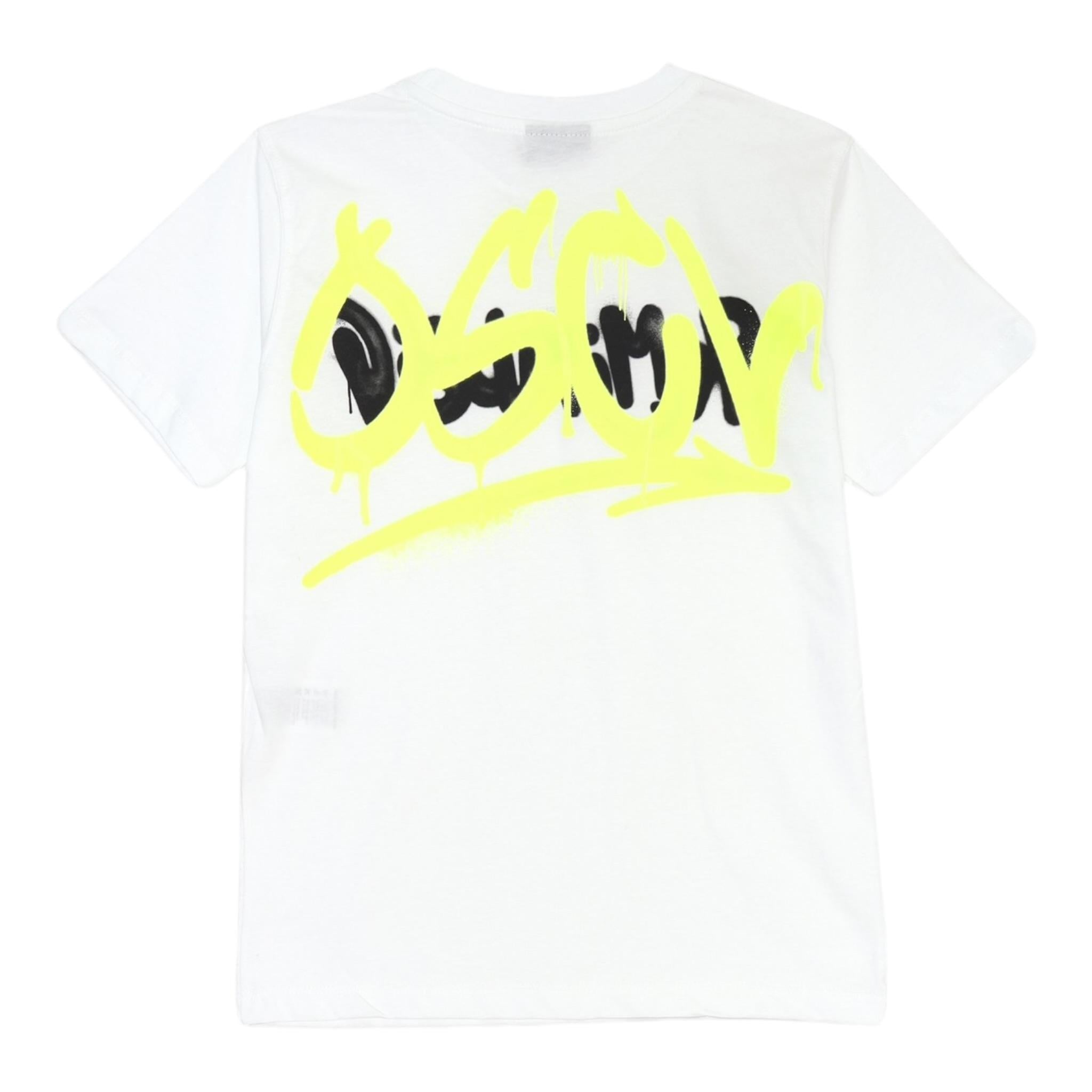 Diadora T-Shirt Girocollo Tinta Unita con Stampa per Bambino 25EDK58658 BIANCO DIADORA 