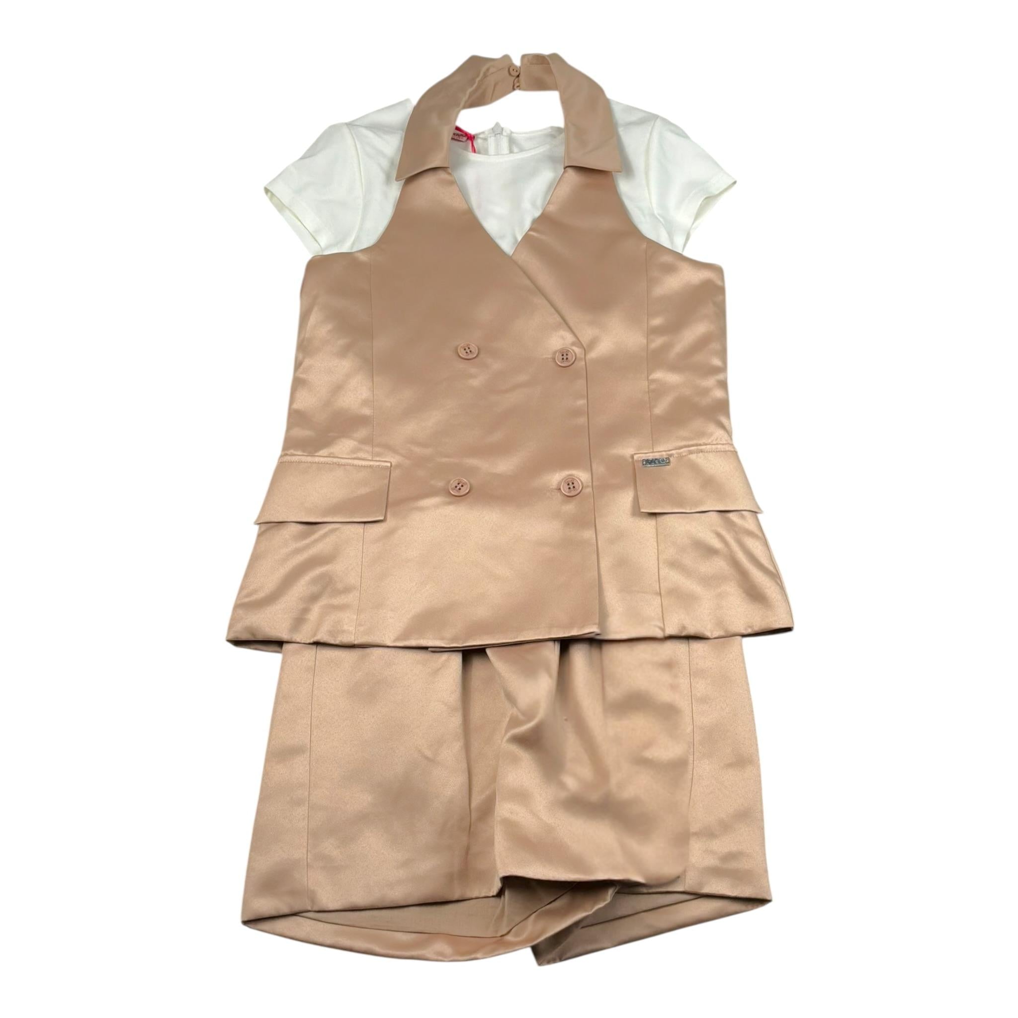 Liu Jo Tuta Bicolore con Gilet Incorporato per Bambina GA5179 BEIGE LIU JO 
