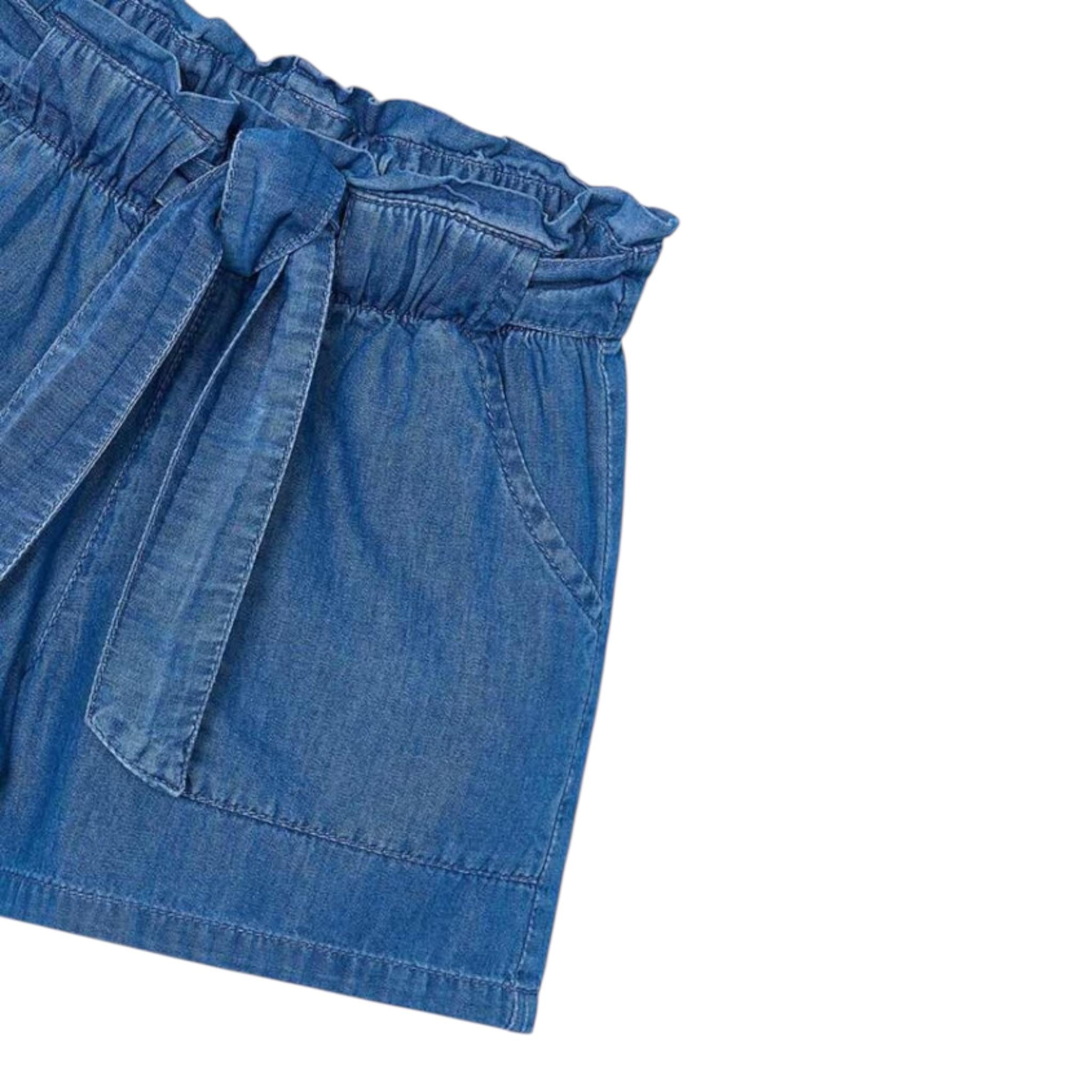 Mayoral Short In Denim Tinta Unita per Bambina 3202 BLU MAYORAL 