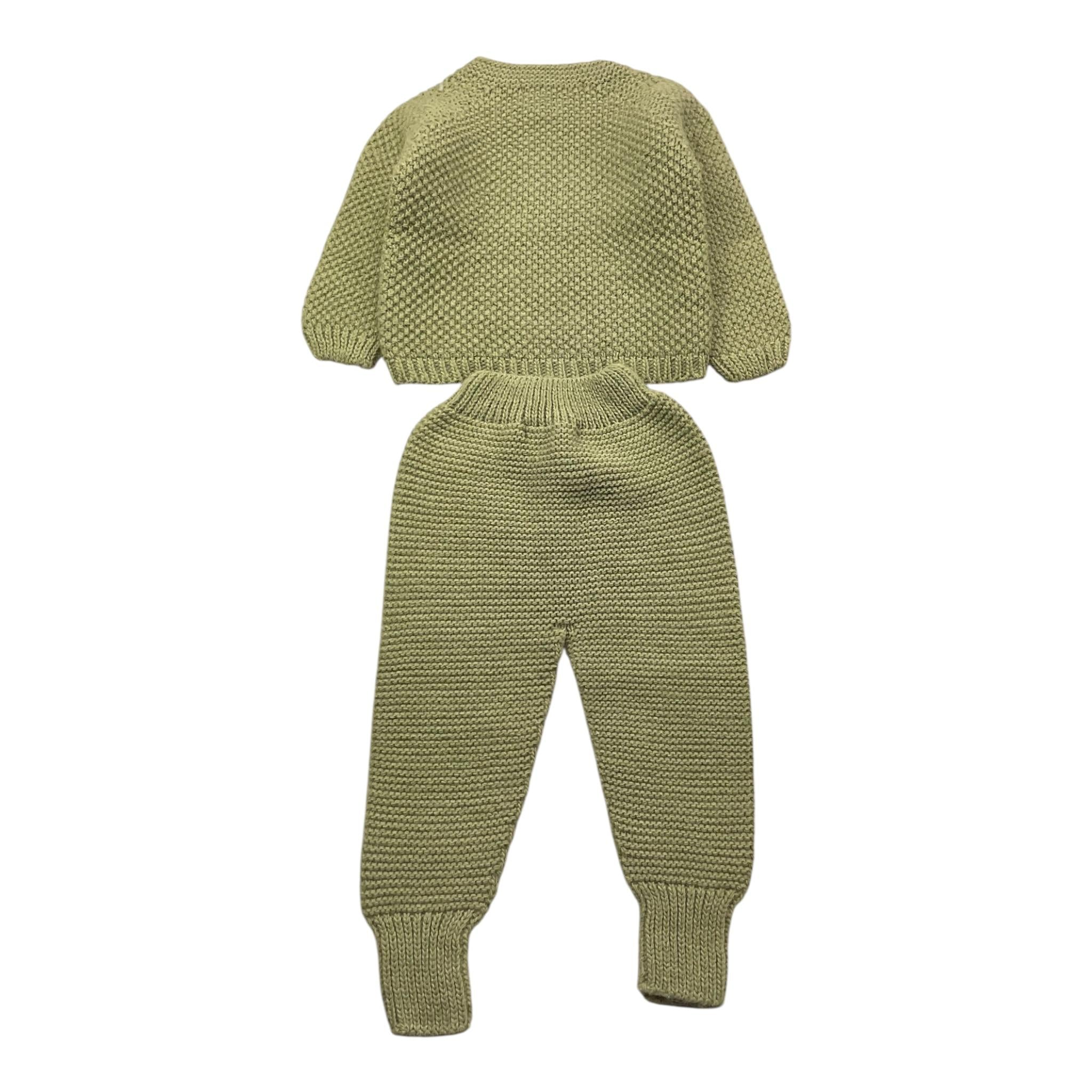 BABIDU completo 2pz maglia-leggins tinta unita Verde per Neonato 50683 VERDE BABIDU 