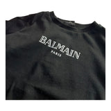 Balmain T-Shirt Girocollo Tinta Unita con Stampa per Neonato BV8581 NERO BALMAIN 