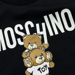 MOSCHINO felpa chiusa girocollo tinta unita con stampa Nero per Neonato MUF05JX NERO MOSCHINO 