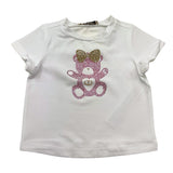 Twinset T-Shirt Girocollo Tinta Unita con Stampa per Neonata GJ2488 BIANCO TWINSET 