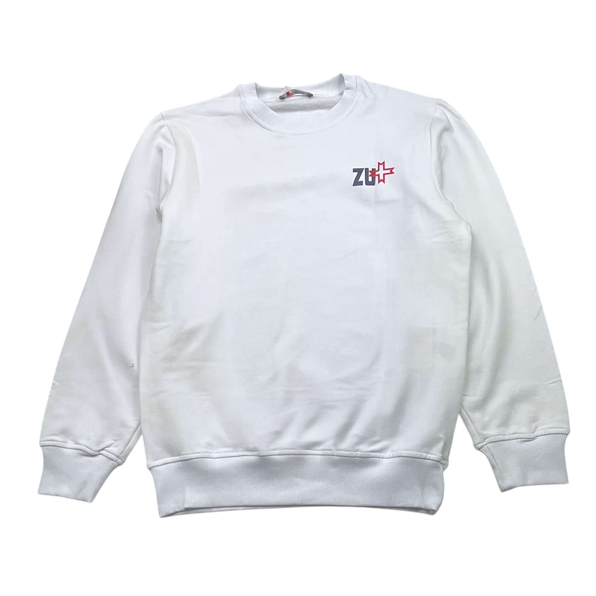 ZU+ELEMENTS felpa girocollo tinta unita con stampa Bianco per Bambino ZU1712 BIANCO ZU+ELEMENTS 