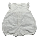 Petit Pagliaccetto Giromanica tinta unita con Tull Bianco per Neonata S7214562 BIANCO PETIT 