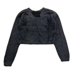 MET maglia girocollo tinta unita con stampa Nero per Bambina ME486 NERO MET 