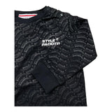 CESARE PACIOTTI shirt girocollo tinta unita con stampa Nero per Neonato TSP5314BX NERO CESARE PACIOTTI 