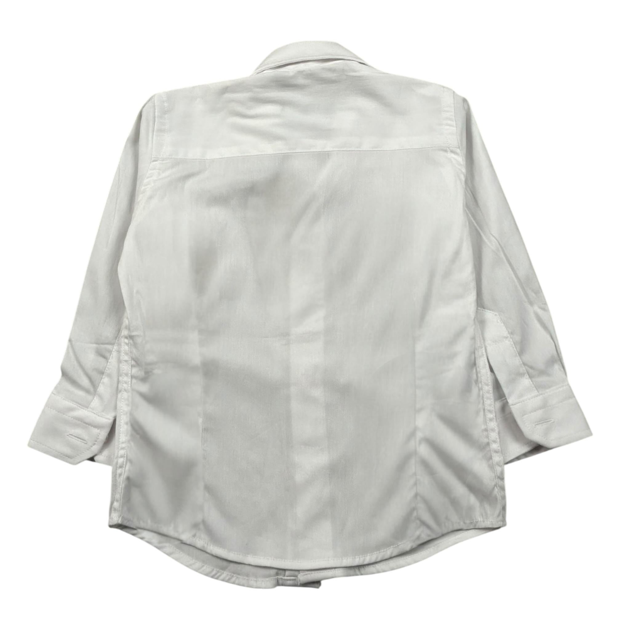 Manuell & Frank Camicia Manica Lunga Tinta Unita per Neonato MF3404N BIANCO MANUELL & FRANK 