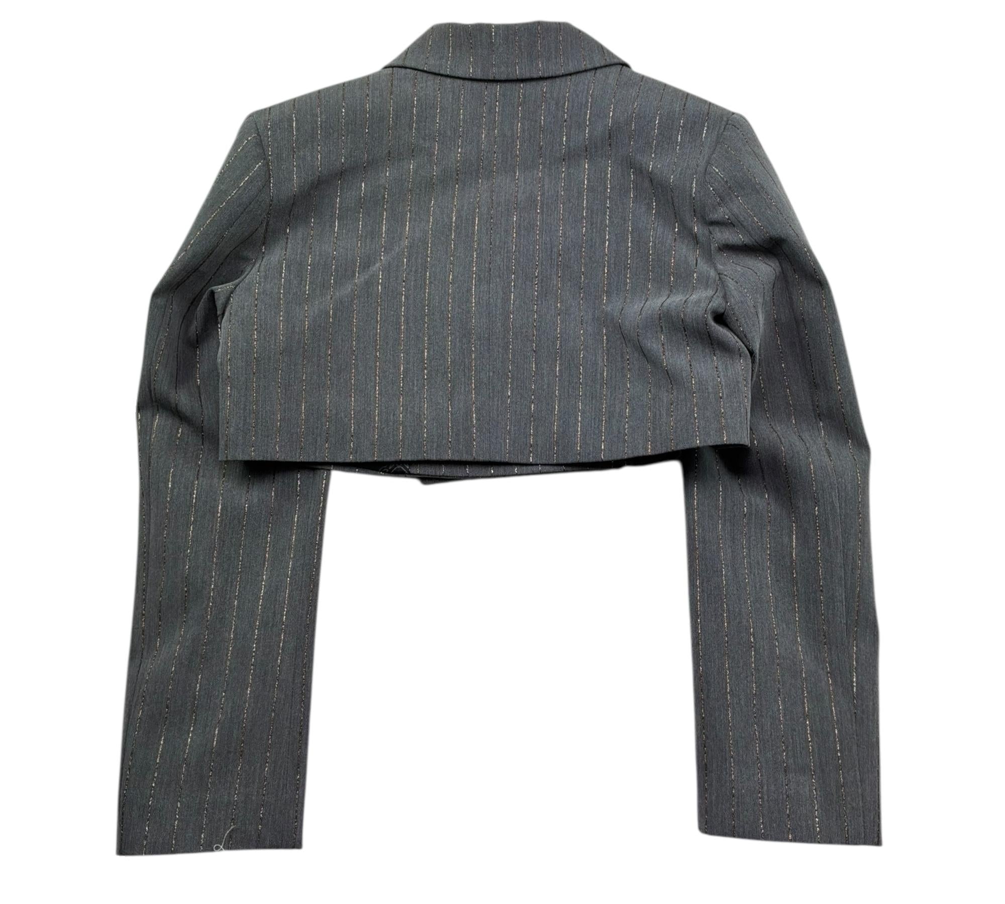 John Richmond Giacca Modello Crop Tinta Unita Doppiopetto per Bambina RGP26036GC GRIGIO JOHN RICHMOND 