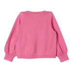 LIU JO maglia girocollo tinta unita con stampa Fuxia per Neonata KF4037MA07E FUXIA LIU JO 