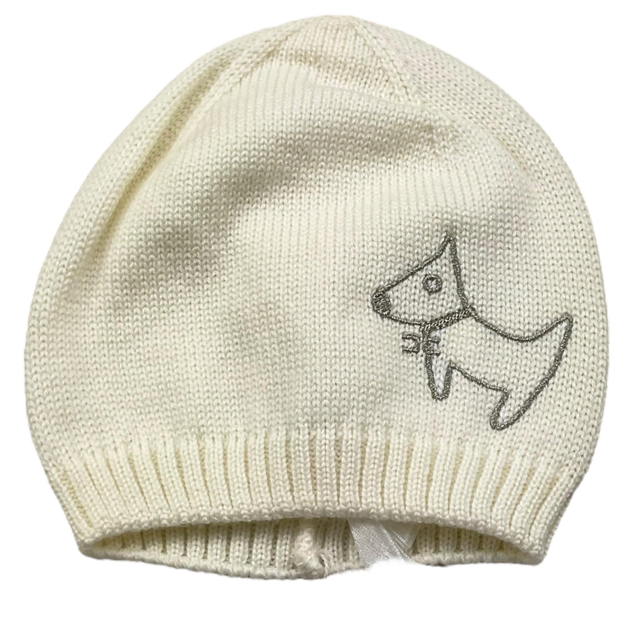 ELISABETTA FRANCHI cappello tinta unita con ricamo Panna per Neonata EGCP01 PANNA ELISABETTA FRANCHI 