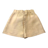 Naida Short Tinta Unita Con Elastico In Vita Beige Per Bambina