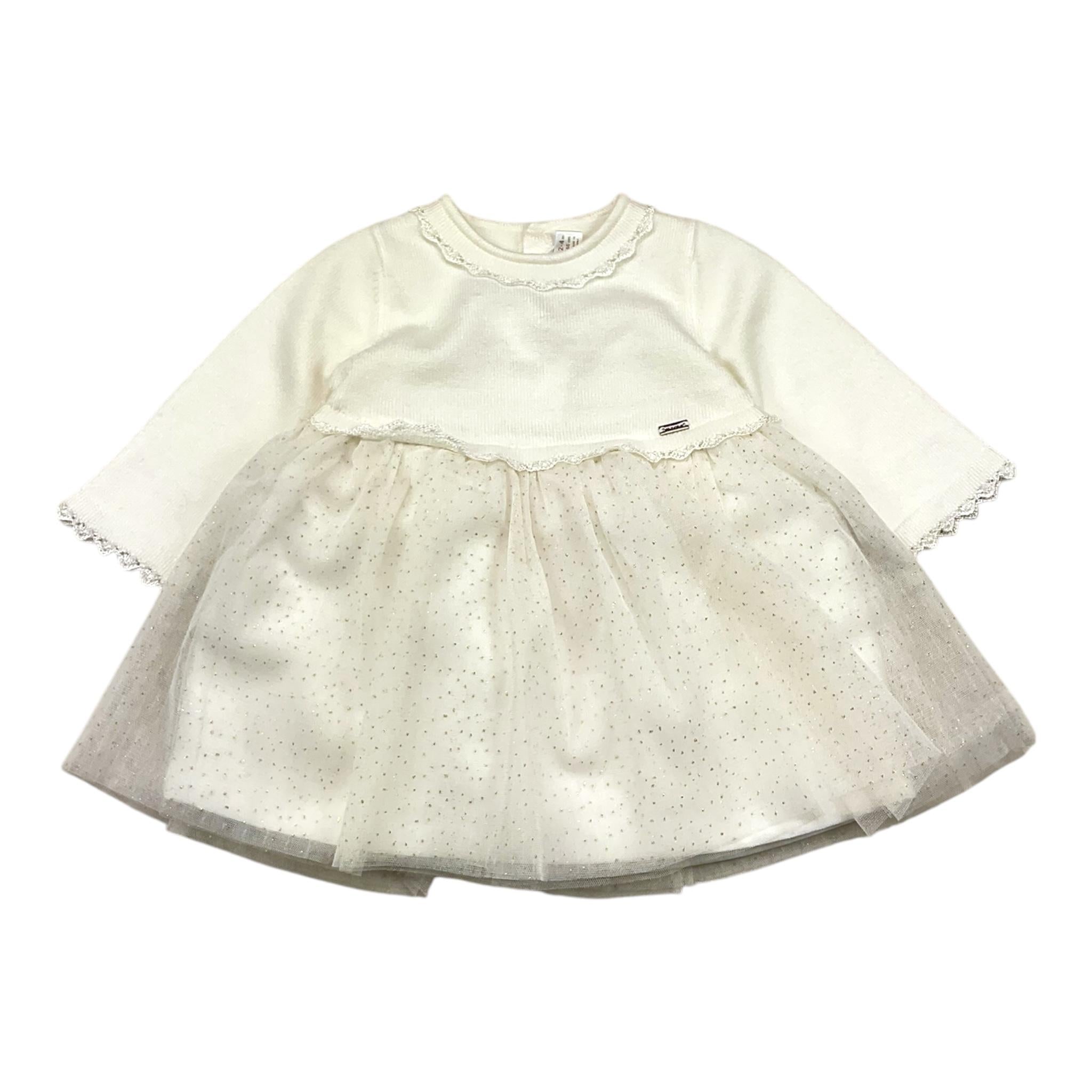 MAYORAL abito tinta unita con tulle Bianco per Neonata 280680 BIANCO MAYORAL 