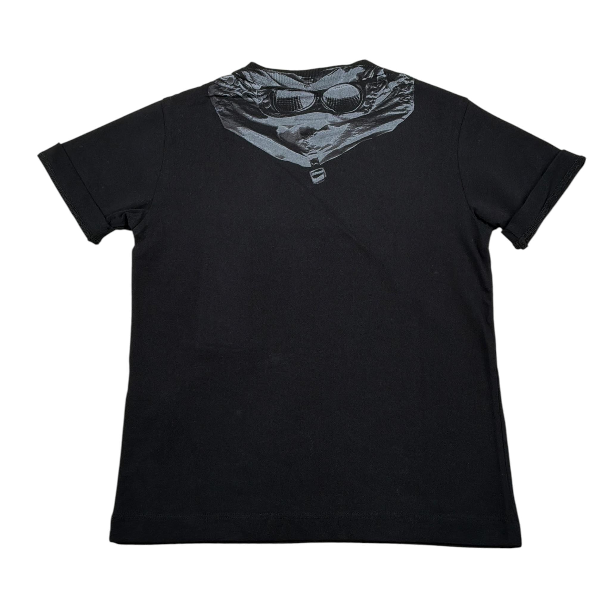 C.P. Company T-Shirt Girocollo tinta unita con Stampa Nero per Bambino CUM006 NERO C.P. COMPANY 
