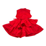 Vicolo Abito Tinta Unita con Cintura per Bambina 3146V00352 ROSSO VICOLO 