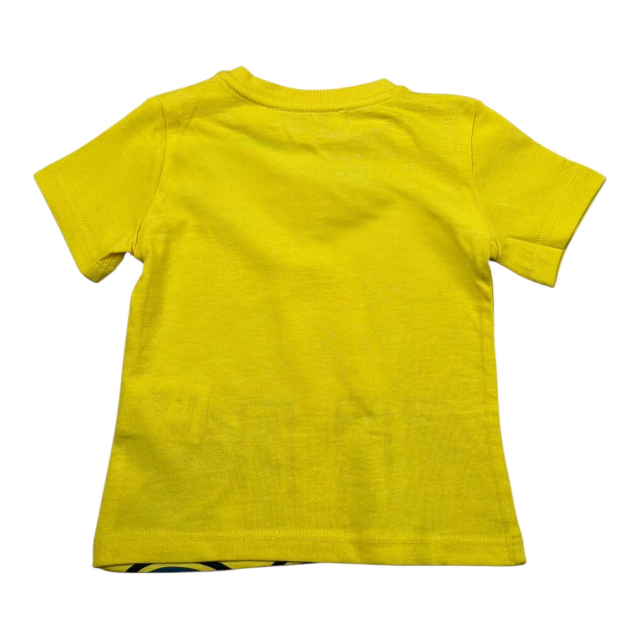 Trussardi T-Shirt Tinta Unita Girocollo con Stampa per Neonato TSP1143B GIALLO TRUSSARDI 