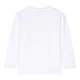 Paolo Pecora Shirt Girocollo Tinta Unita con Stampa per Bambino PP3845 BIANCO PAOLO PECORA 