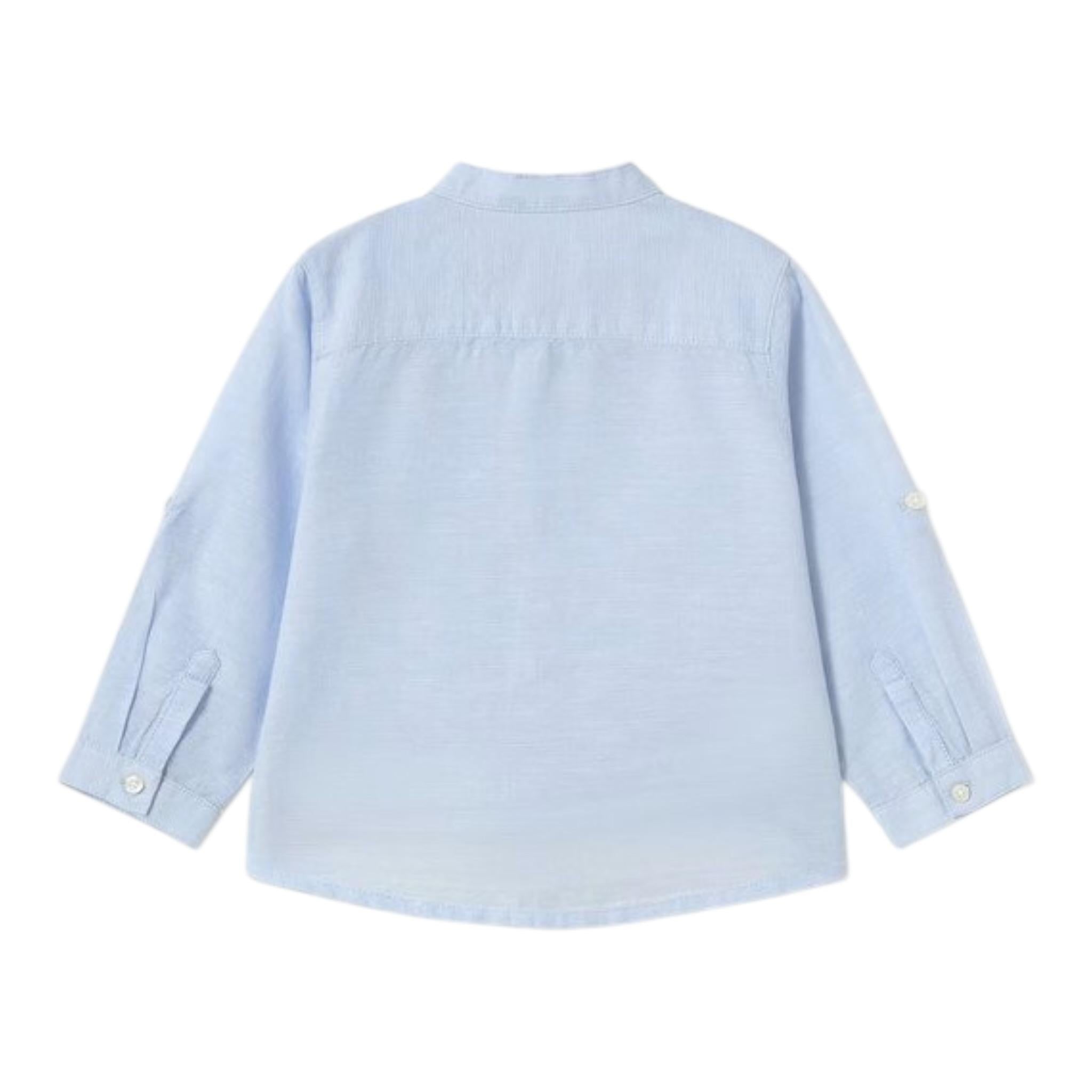 Mayoral Camicia Tinta Unita Manica Lunga per Neonato 1115 AZZURRO MAYORAL 