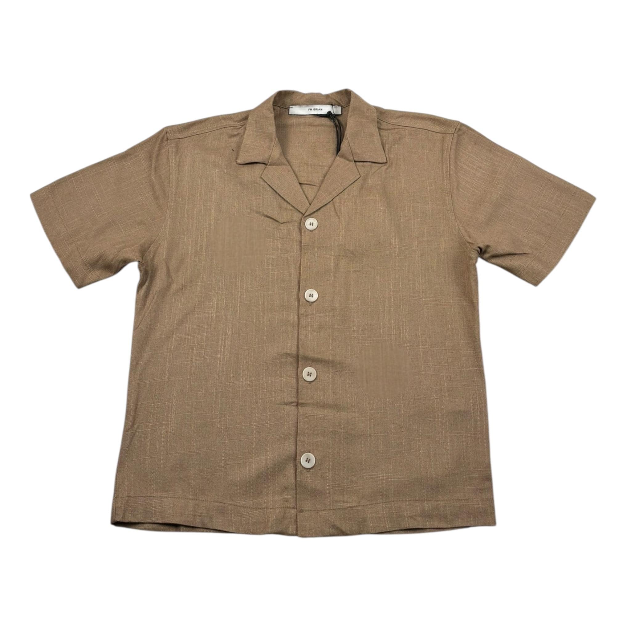 I'M Brian Camicia Mezza Manica Tinta Unita per Bambino CA3283JXX BEIGE I'M BRIAN 