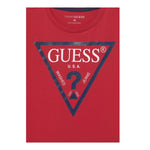 Guess T-Shirt Tinta Unita con Stampa per Neonato N73I55K8HM0NX ROSSO GUESS 
