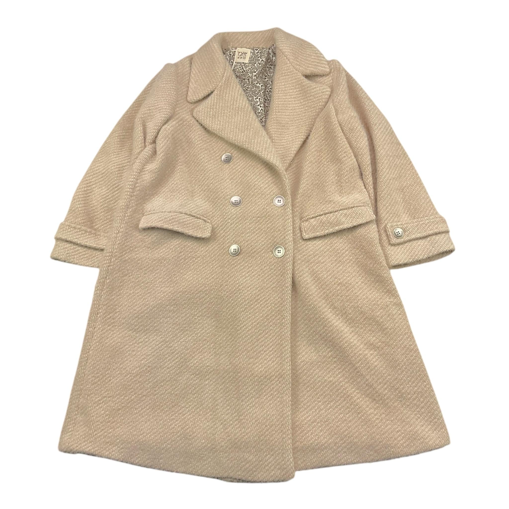 CAFFE' D'ORZO cappotto tinta unita con bottoni Beige per Bambina ZV2A20 BEIGE CAFFE' D'ORZO 