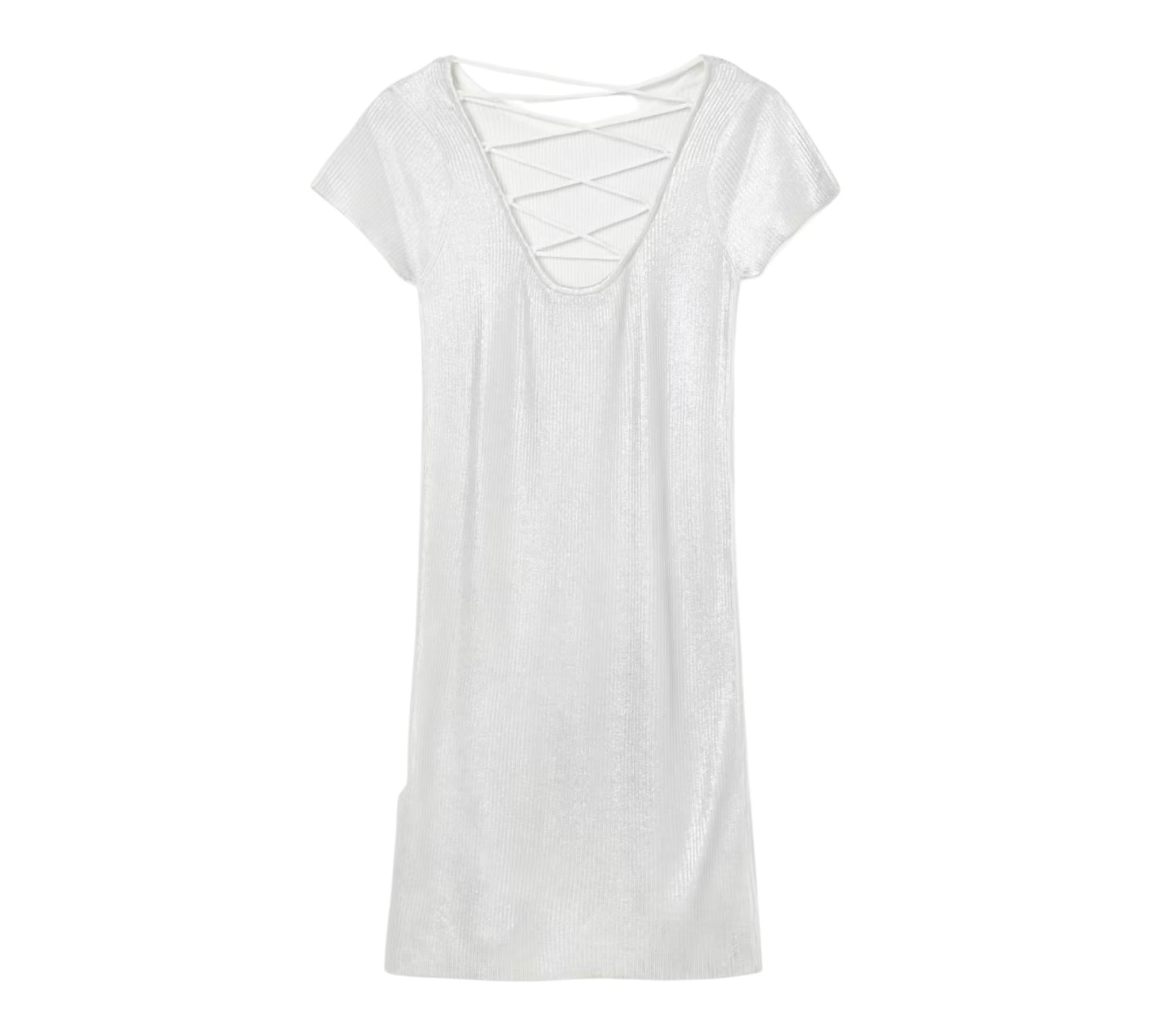 Liu Jo Abito Mezza Manica Tinta Unita per Bambina GA5039X ARGENTO LIU JO 