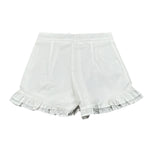 Fun & Fun Short Tinta Unita con Balze per Bambina FCJSO16587 BIANCO FUN & FUN 