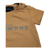 John Richmond T-Shirt Girocollo Tinta Unita con Stampa per Neonato RIP26002TS MARRONE JOHN RICHMOND 