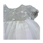 Le Bebe Abito Mezza Manica Ceriomiale con Ricami per Neonata LBG6374 BIANCO LE BEBE 