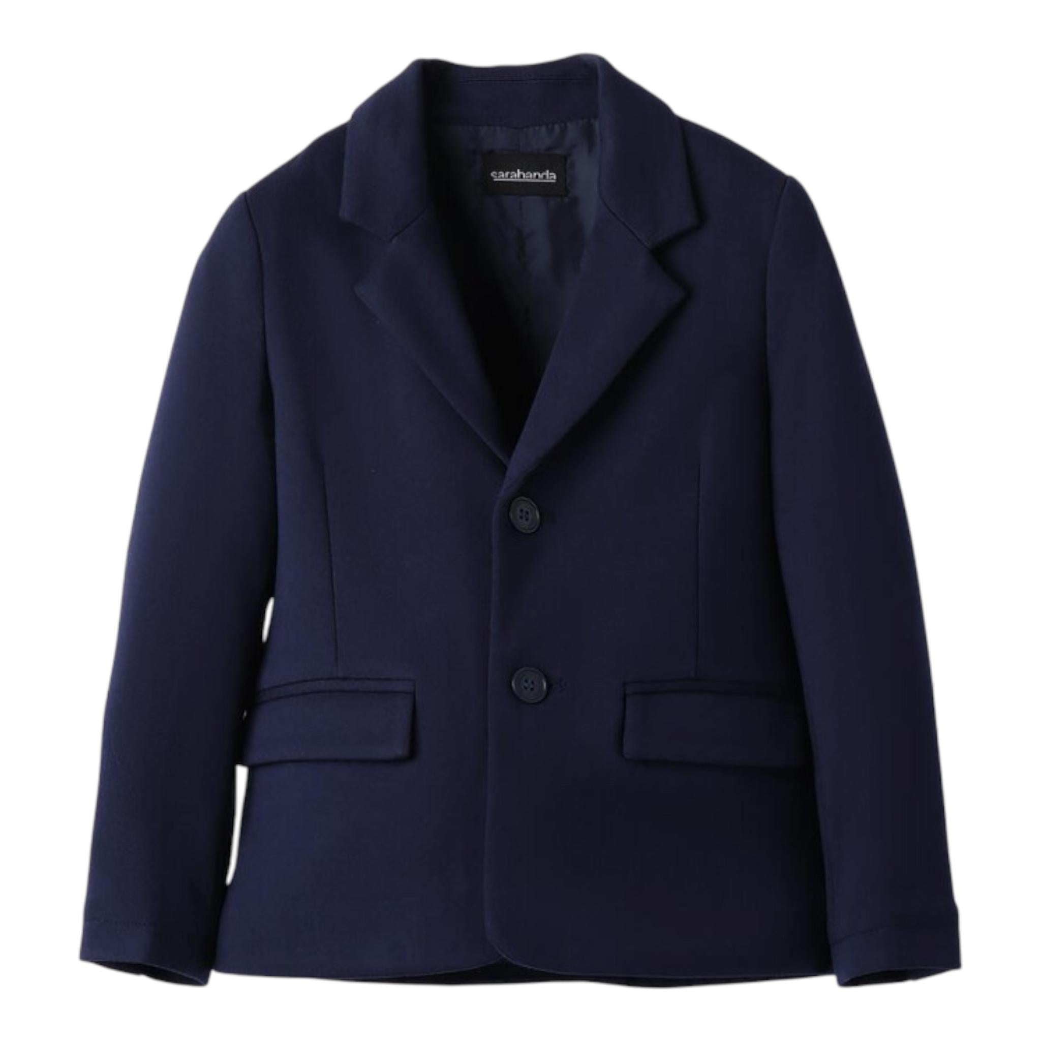 SARABANDA giacca tinta unita con bottoni Blu per Bambino A180 BLU SARABANDA 