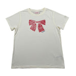 Saint Barth T-Shirt Girocollo Tinta Unita con Stampa per Bambina ELLY0001 PANNA SAINT BARTH 