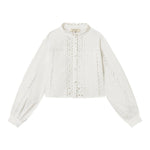 Twinset Camicia Tinta Unita Traforata per Bambina 251GJ2411 BIANCO TWINSET 