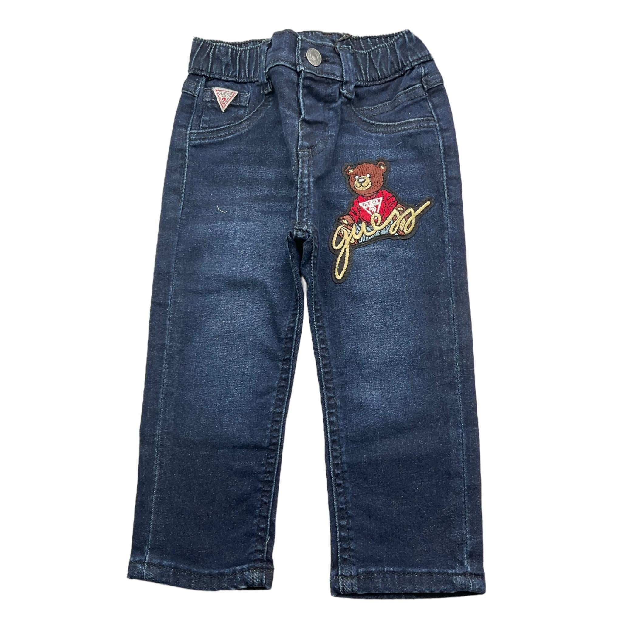 GUESS jeans tinta unita con elastico in vita Blu per Neonato N4BA06D4CA0N BLU GUESS 