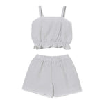 Il Gufo Completo 2 Pezzi Top-Short Fantasia A Righe per Bambina P25DP546C10800 BIANCO/GRIGIO IL GUFO 