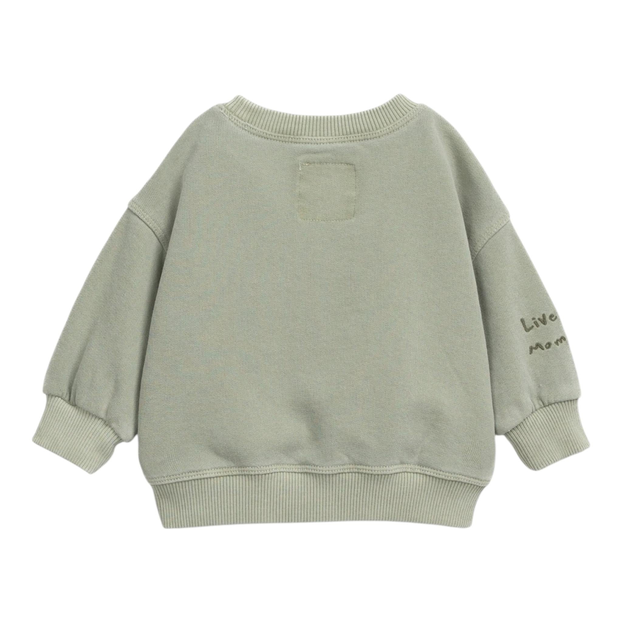 PLAY UP felpa tinta unita girocollo con stampa Verde per Neonato PA011AP10903N VERDE PLAY UP 