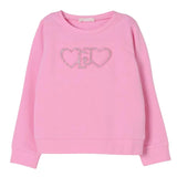 Liu Jo felpaGirocollo Tinta Unita con Logo per Neonata KA5014 ROSA LIU JO 