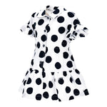 Monnalisa Abito Mezza Manica tinta unita con Stampa Pois Bianco per Bambina 11A910X BIANCO MONNALISA 